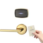 Market Popular Aluminum Door Handle Wooden Door Locks Rfid Card Smart Hotel Door Lock With Free Software