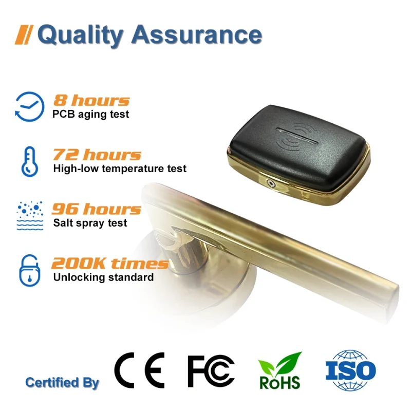 Market Popular Aluminum Door Handle Wooden Door Locks Rfid Card Smart Hotel Door Lock With Free Software - Image 5