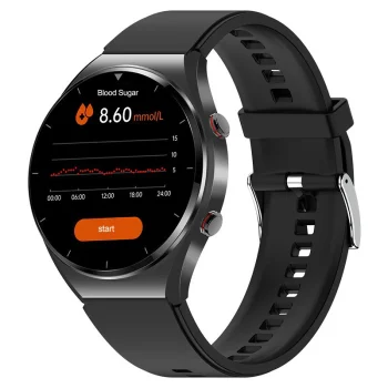 New E09-1 Smart Watch Non-Invasive Blood Sugar Bluetooth Call, Voice, Music, Ir Blood Oxygen Rate Health Monitoring Smart Watch