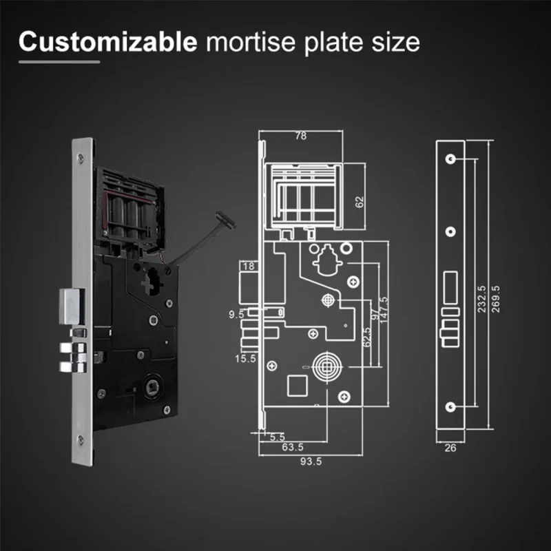 New Fashion Multiple Function Rfid Card Smart Hotel Door Lock With Free Management Software System Smart Door Lock - Image 6