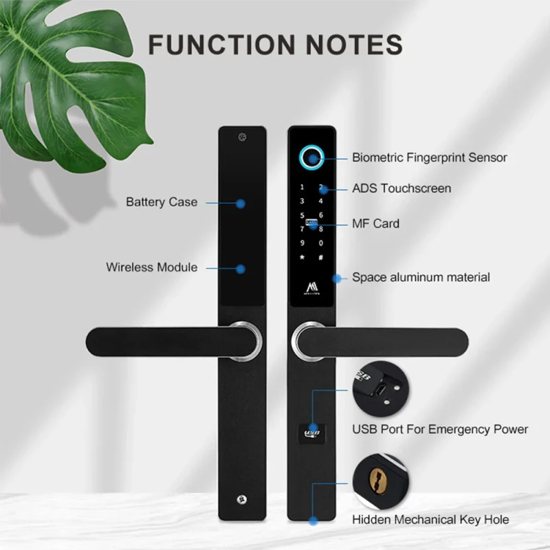 New Style Tuya Smart Door Lock for Serrure Intelligente Fingerprint Wifi Home Electronics Smart Door Lock - Image 3