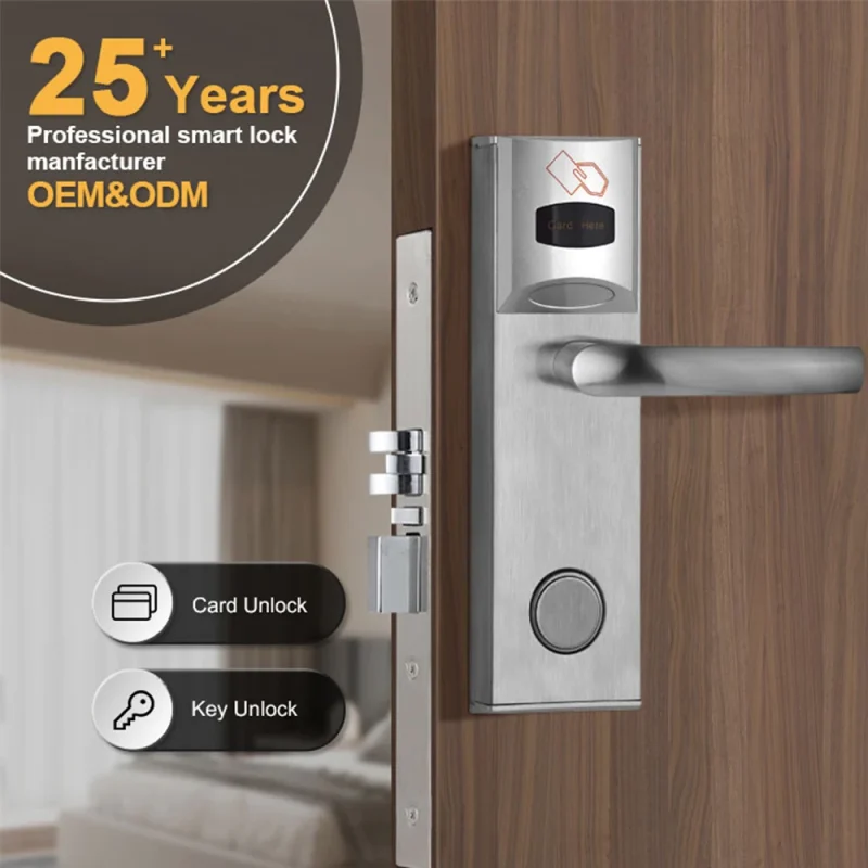 New Upgrade Smart Security Door Lock Hotel Smart Door Lock With the Key Card Unlock Hotel Lock - Image 2