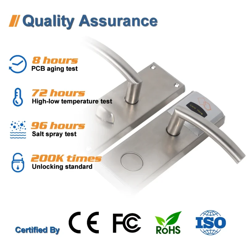 New Upgrade Smart Security Door Lock Hotel Smart Door Lock With the Key Card Unlock Hotel Lock - Image 5
