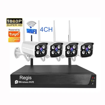 Regis Tuya 1080P 2MP 4ch Full Hd Wifi Cctv Camera System IP Security Surveillance Outdoor Indoor Network Cctv Nvr Kit