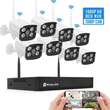 Regis Tuya 2MP 1080P 8CH Full Hd Nvr Kit Wifi Camera H.265 Wireless IP Camera De Seguridad Home Security System Cctv