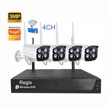 Regis Tuya 4CH 3MP Wifi Smart Home Night Vision Surveillance Security Video Outdoor Wireless Kit Nvr Camera System