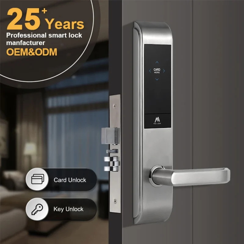 Rfid Card Electronic Door Locks System for Hotels Digital Safety Card Smart Hotel Door Lock - Image 2