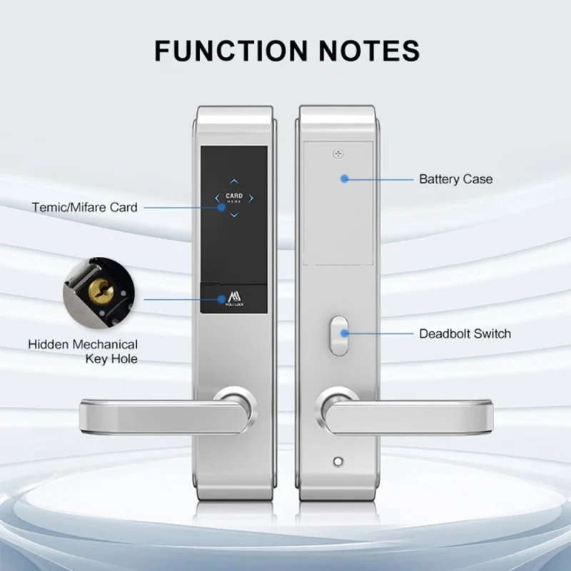 Rfid Card Electronic Door Locks System for Hotels Digital Safety Card Smart Hotel Door Lock - Image 3