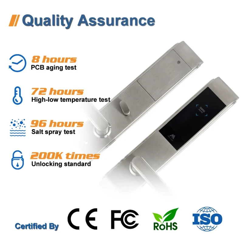 Rfid Card Electronic Door Locks System for Hotels Digital Safety Card Smart Hotel Door Lock - Image 5