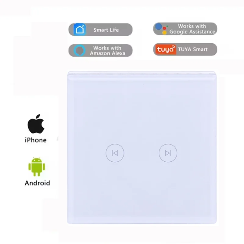 Smart Curtain/Shutter Switch Zigbee Tuya Smart Switch & Touch Screen Uk 220V Wall Switches With Google Home Alexa - Image 2