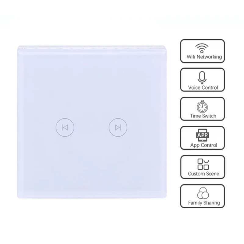 Smart Curtain/Shutter Switch Zigbee Tuya Smart Switch & Touch Screen Uk 220V Wall Switches With Google Home Alexa - Image 3
