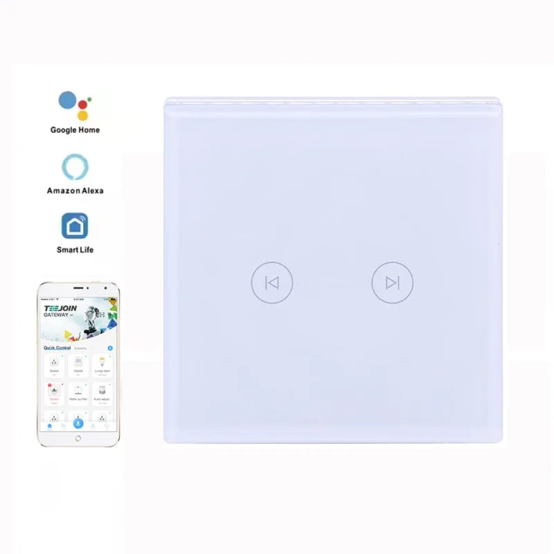 Smart Curtain/Shutter Switch Zigbee Tuya Smart Switch & Touch Screen Uk 220V Wall Switches With Google Home Alexa - Image 6
