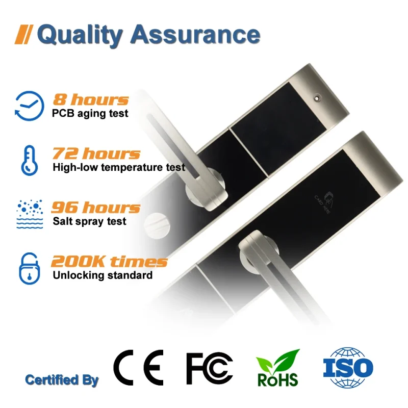 Smart Hotel Door Lock System New Upgrade Smart Security Door Lock Hotel Electronic With Electronic Key - Image 5