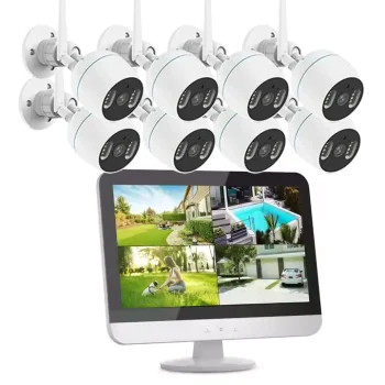 Sunisee App 8ch Wifi NVR in 10 Inch LCD Screen with 5MP Home Security Camera Wireless Nvr Kit P2p Video Surveillance CCTV Kits