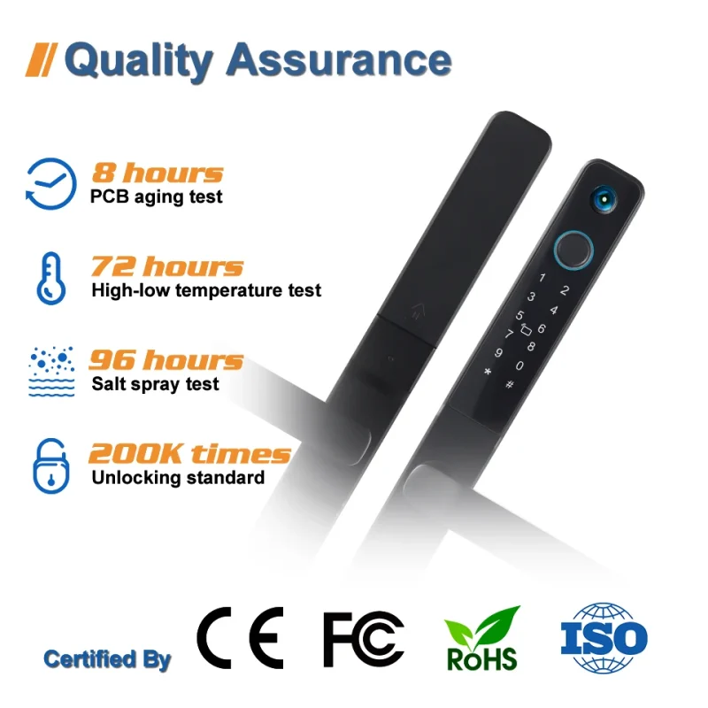 Tuya App Wifi Wireless Remote Control Electronic Smart Door Lock for Profile Aluminum Door - Image 4