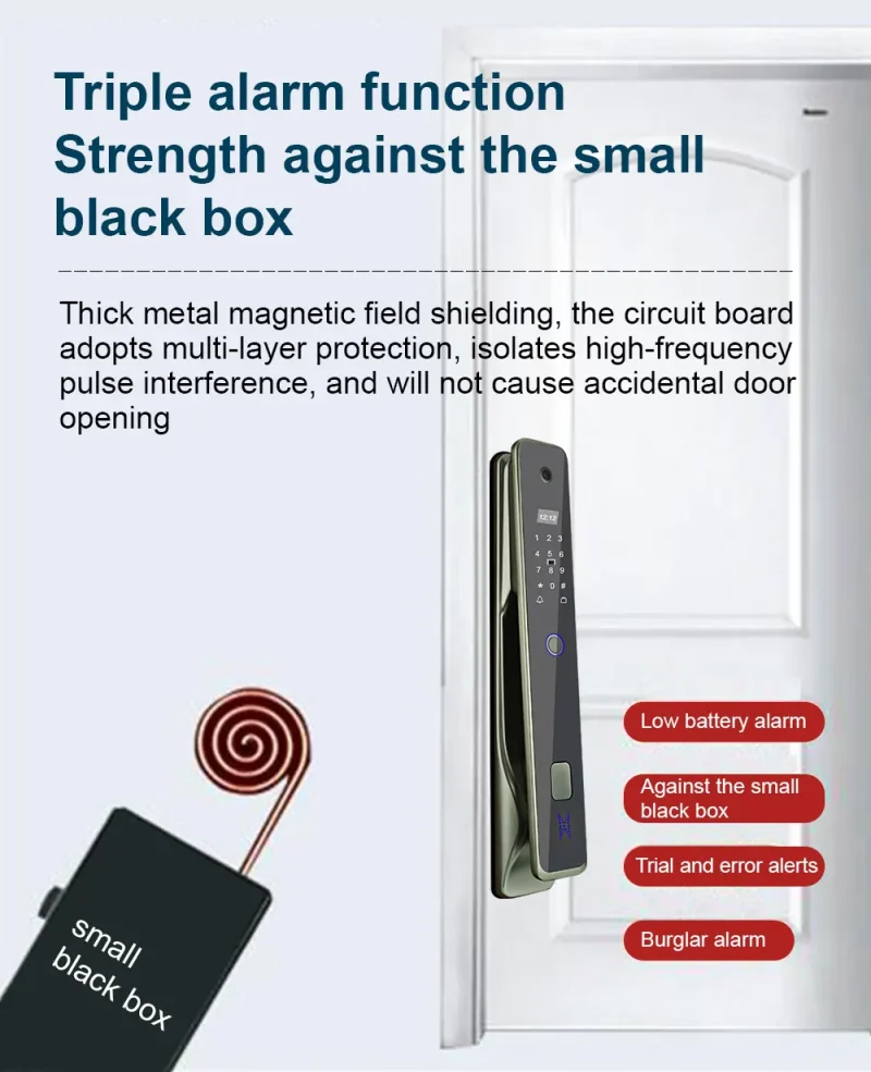 Tuya Wifi Smart Lock Aluminum Smart Card Door Smart Lock Fingerprint Sliding Glass Door Lock - Image 6