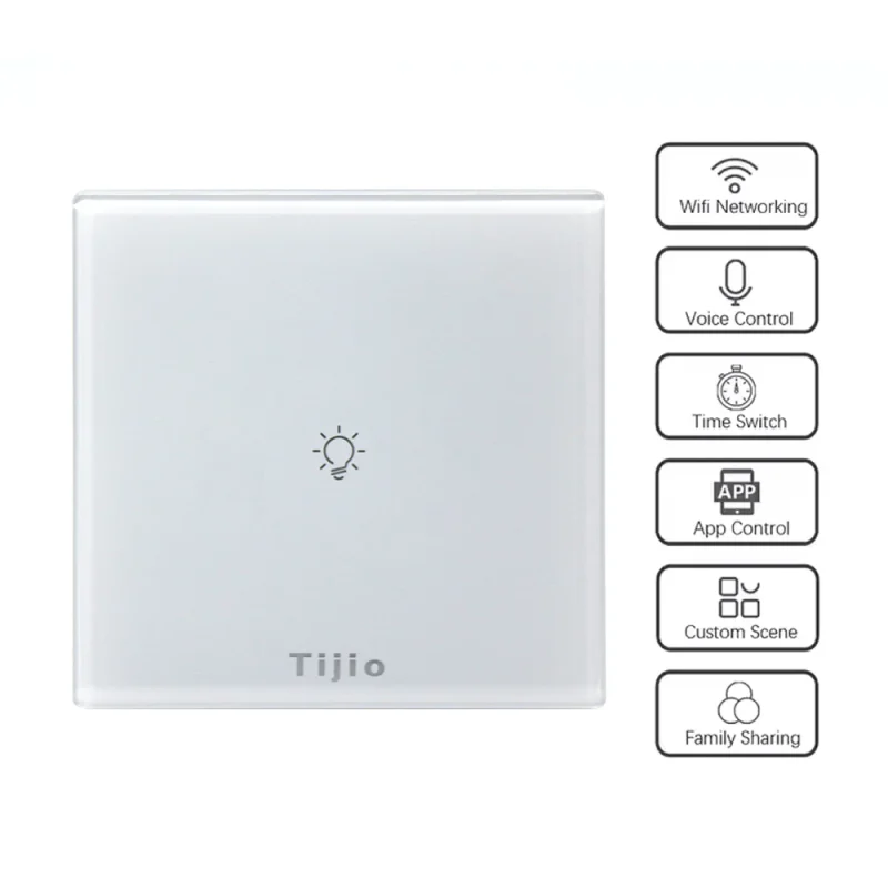Tuya Zigbee Eu Uk Smart Light Switch Button Smart Home Switch Backlight Haptic Switch Smart Home 1 Gang Wall Light Price - Image 3