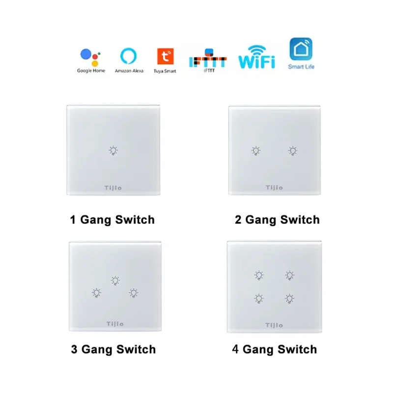 Tuya Zigbee Eu Uk Smart Light Switch Button Smart Home Switch Backlight Haptic Switch Smart Home 1 Gang Wall Light Price - Image 4