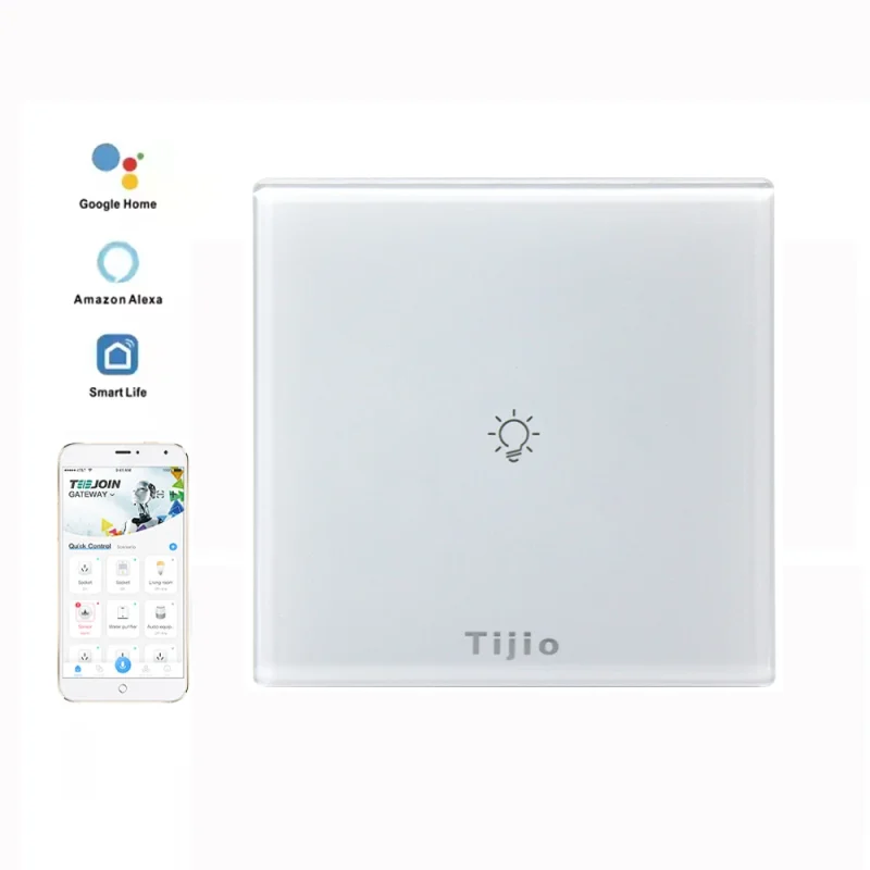 Tuya Zigbee Eu Uk Smart Light Switch Button Smart Home Switch Backlight Haptic Switch Smart Home 1 Gang Wall Light Price - Image 6