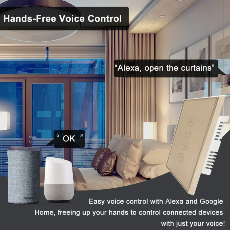 Us Standard Tuya Zigbee Switch Glass With Wireless Remote Switch Curtain Zigbee Tuya Smart Home Touch Switch Price - Image 4