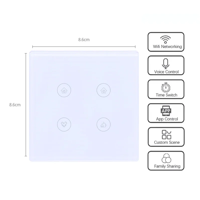 Zigbee Smart Home Switch And Screen High-Quality Dimmable Light Switch Tuya Smart Switch Zigbee Smart For House - Image 3